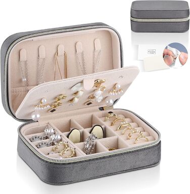 Скринька для прикрас Firelex: компактний органайзер для зберігання ювелірних виробів, сірий колір
