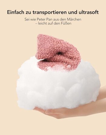 В'язані домашні тапочки VeraCosy з піною-пам'яттю та м'яким підкладкою Polar Fleece, рожеві, 40/41 EU