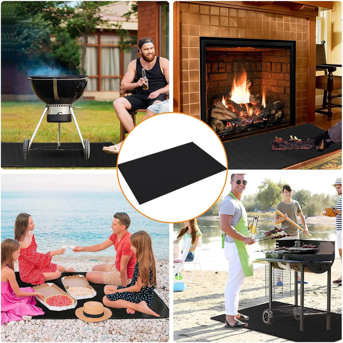 Килимок під гриль WOCVRYY 130x160 см: захист від вогню, повторне використання, антипригарний, легкий у чищенні