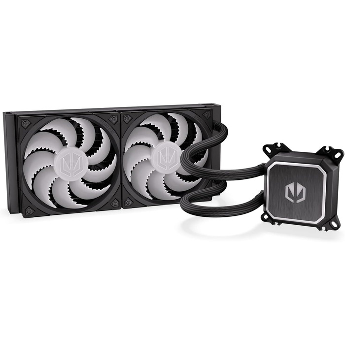 Система водяного охолодження Endorfy Navis F240 ARGB – 240мм радіатор, PWM-насос, 2 вентилятори Fluctus 140 PWM ARGB, сумісна з Intel LGA 1700/1200/115x та AMD AM5/AM4