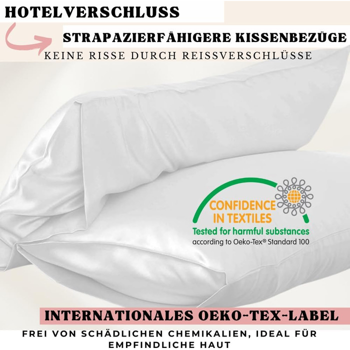 Silk Pillowcase 22 Momme for Hair and Skin Mulberry Anti-Wrinkle, Anti-Aging High-Quality Quality No Chemicals - Gift Idea (Champagne, 65x65cm)