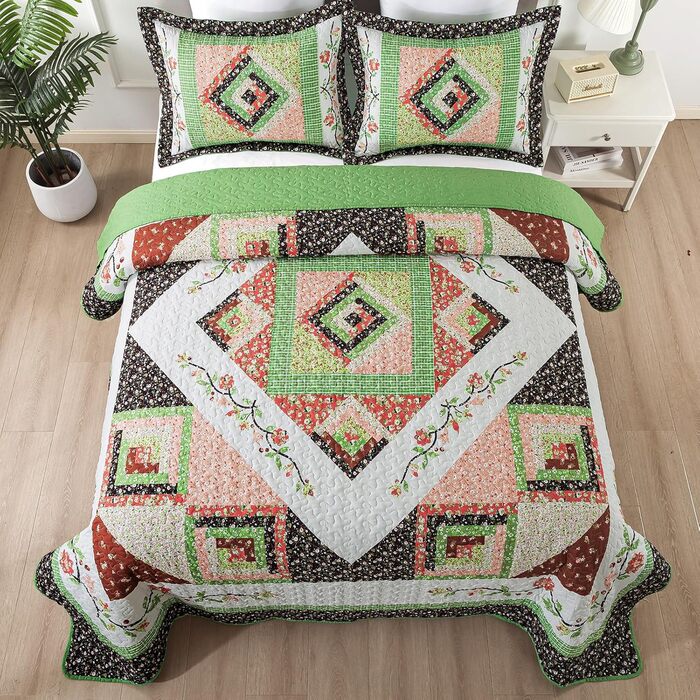 Комплект постільної білизни King Size BEDIFANY Farmhouse: м'який пуховик (98 x 106 дюймів), 3 шт. для будь-якої пори року