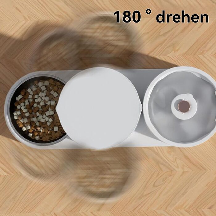 UUE 2-in-1 Automatic Pet Feeder & Water Dispenser - Cat & Dog - 1.5kg Capacity, 1.8L Water, Gravity-Fed, BPA Free, USB Rechargeable