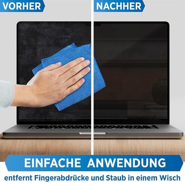 PRINOX Набір для чищення екранів 250 мл: засіб + мікрофібра + пензлик для мобільних, ноутбуків, телевізорів (LCD, LED, OLED, QLED, TFT) від жиру та відбитків пальців