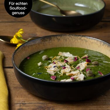 Набір сервірувальних тарілок Moritz & Moritz VIDA - 2 великі тарілки з якісного порцеляну, сучасний дизайн, підходить для мікрохвильової печі та посудомийної машини, ідеально для салатів, м'яса на грилі, закусок та іншого