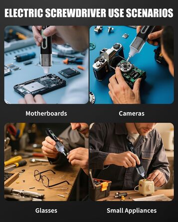 Електрична викрутка 36 в 1, міні-набір, акумуляторна викрутка з бітами H4, H6.3, 4 моменти, 1500mAh, інструмент для ремонту телефонів, окулярів, годинників, ноутбуків GS-Y08