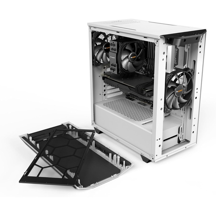 Корпус для ПК be quiet! Pure Base 500 White, 2x 140мм вентилятори Pure Wings 2, підтримка радіаторів до 360мм, білий