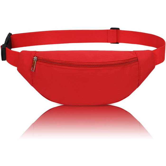 Сумка на пояс для чоловіків та жінок, бананка спортивна, червона, для подорожей, прогулянок з собакою та активного відпочинку