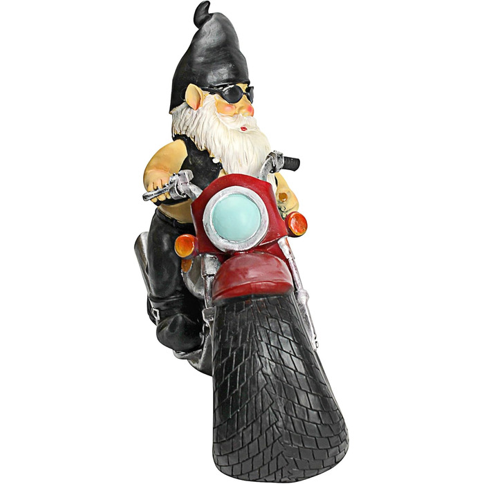 Design Toscano Decorative Figure, Biker with Leather Jacket, Dimensions: 14 x 34.5 x 28 cm