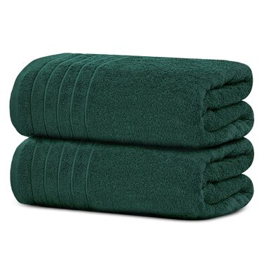 Набір рушників Tens Towels 8 предметів: 2 великі банні рушники, 2 рушники для рук, 4 серветки, 100% бавовна, гігроскопічні та швидкосохнучі, колір Jäger-grün (зелений), Large