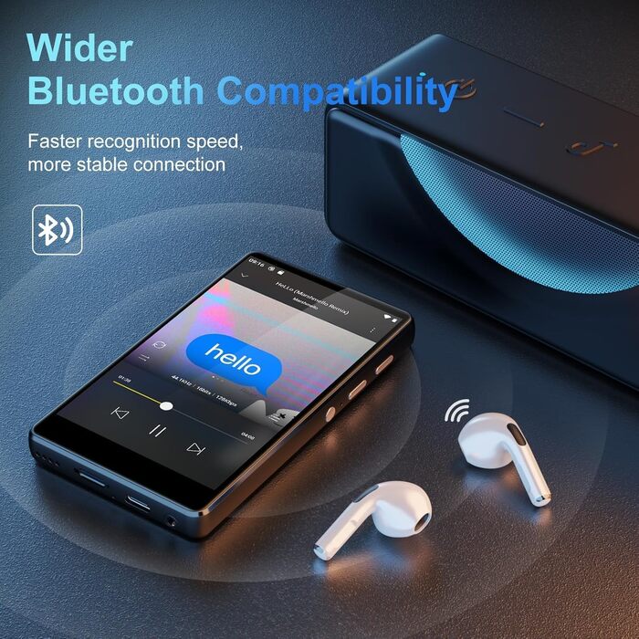 MP3 плеєр SWOFY 80GB з Bluetooth та Wi-Fi, 4.0