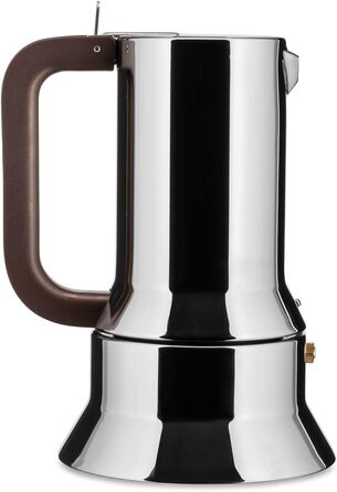 Alessi 9090/6 Espresso Machine, 6 Cups, for Induction, Stainless Steel, Silver, 15.5 x 13.5 x 27 cm, 15.5 x 13.5 x 27 cm, Single