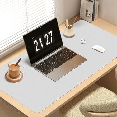 Підкладка на стіл Vicwe 80x40 см, сіра, з ПВХ, з антиковзким покриттям, водонепроникна, для офісу та дому