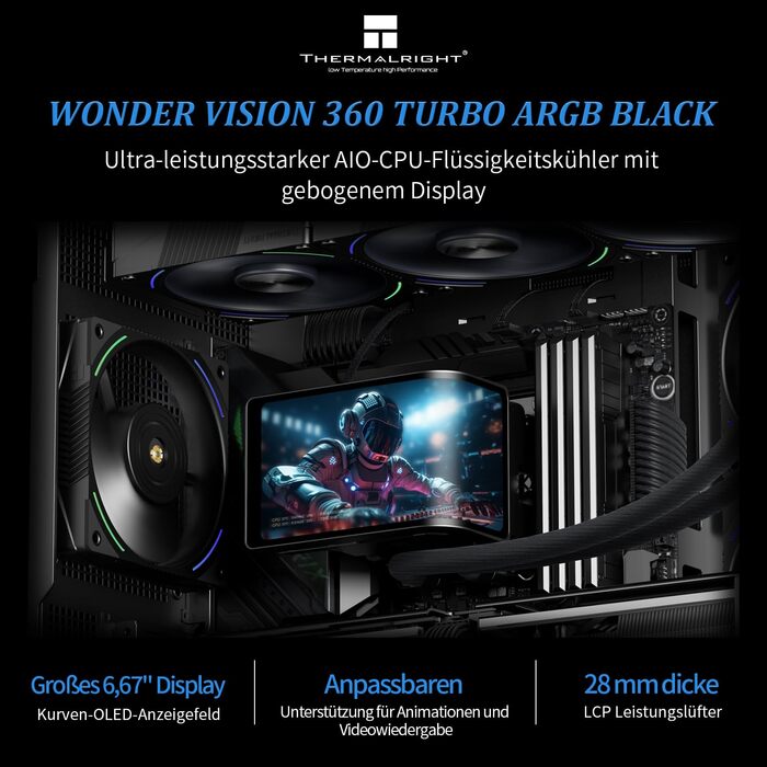 Рідинне охолодження процесора Thermalright Wonder Vision 360 UB ARGB White AIO, 360мм, з 6.67