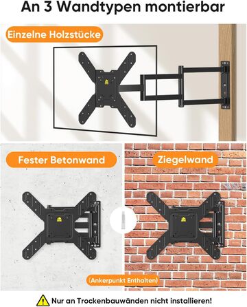Кронштейн для телевізора FORGING MOUNT поворотний 26-65 дюймів, VESA 400x400, до 35 кг, подовжений