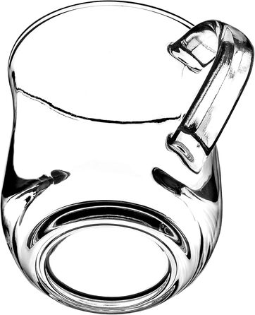 Набір склянок KADAX для чаю та кави (6 шт., 320 мл) - скляні чашки з ручкою для гарячих та холодних напоїв