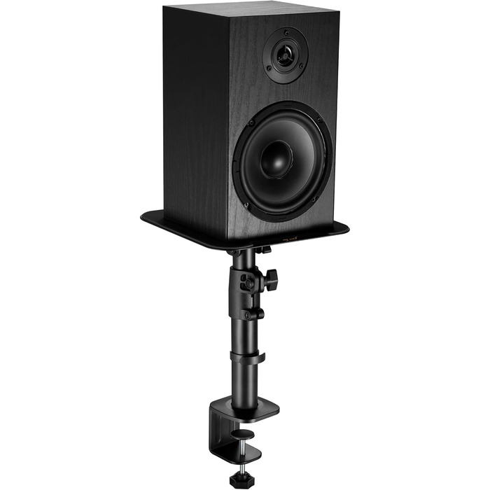 Підставка для динаміків mywall HS30L: 2 шт., чорний колір, настільна, кут нахилу +/-15°, вантажопідйомність до 15 кг