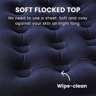 Надувне кемпінгове ліжко Green Haven – водонепроникна двоспальна повітряна матрац, швидко надувається, для кемпінгу та гостей (односпальне ліжко), (двоспальна повітряна матрац + AC-насос)