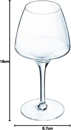 Chef & Sommelier Open Up - Wine Glass 32cl - Set of 6 - Made of Krysta Crystal Glass - Reinforced Packaging - Shine, Transparency, and High Durability