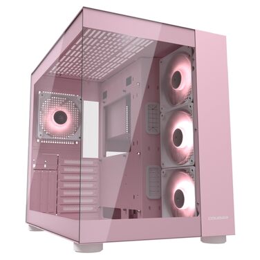 Корпус для ПК Cougar FV150 ARGB Midi-Tower, загартоване скло, рожевий