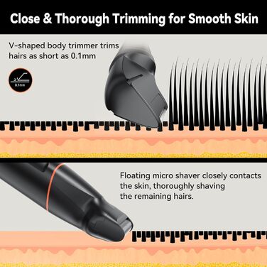 Електричний чоловічий триммер 4-в-1 для тіла, обличчя та інтимної зони (чорний)