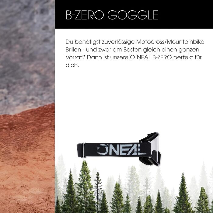 Окуляри для мотокросу O'NEAL B-Zero, захисні, унісекс, для мотоциклів та велосипедів, 100% UV-захист, ударо- і стійкі до подряпин лінзи