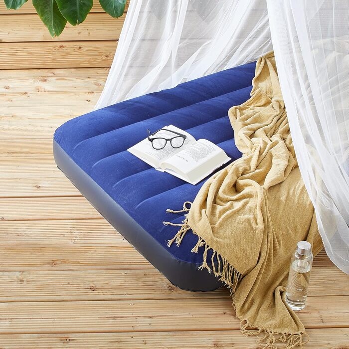 Надувний матрац Intex Classic Downy Blue Dura-Beam Twin, блакитний, 191 x 99 x 25 см