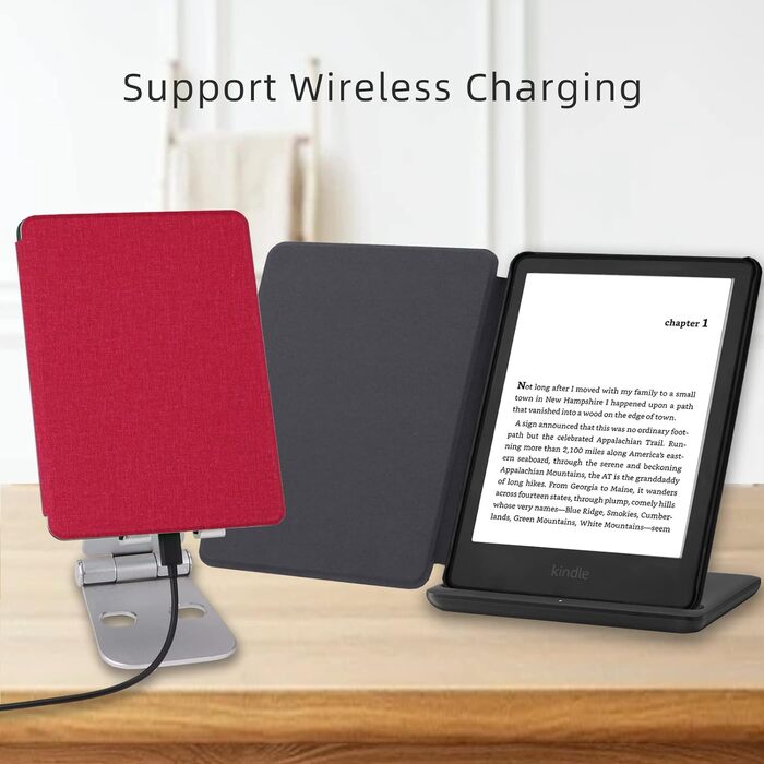 Чохол WALNEW для Kindle Paperwhite 11 (M2L3EK, M2L4EK), червоний, з авто-вимиканням