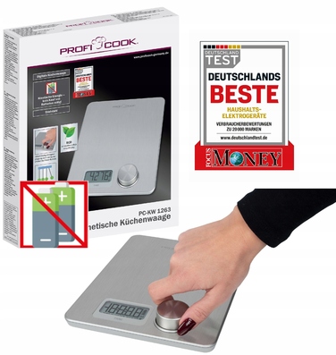 Кухонний ваги ProfiCook PC-KW 1263, сріблястий/сірий, до 5 кг