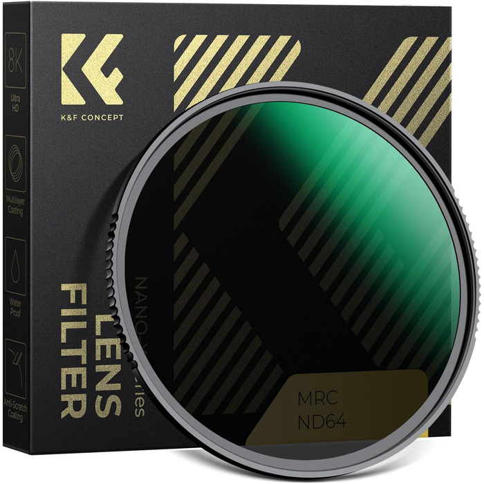Графільтр K&F Concept Nano-X Serie Slim ND64 (49mm) - 6 ступенів затемнення