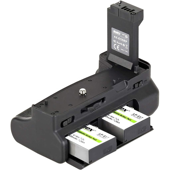 Грип для камери Canon EOS RP та R8 з двома акумуляторами, чорний (аналог EG-E1)