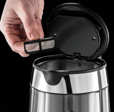 Електричний чайник Russell Hobbs Elegance з нержавіючої сталі та скла, 23380-56, 6 режимів підсмажування, підігрів, розморожування