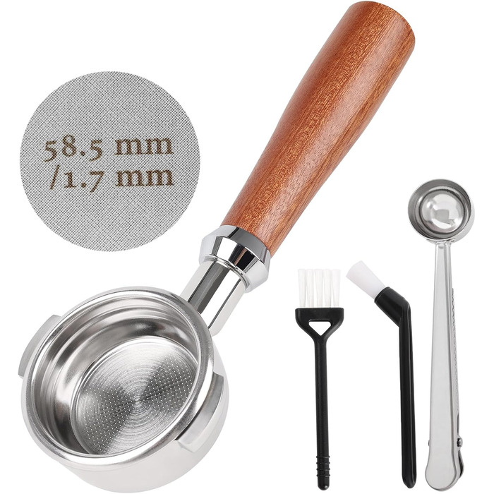 Портфільтр 51 мм сумісний з DeLonghi Dedica, La Specialista EC9335M/EC9155M/EC9355M/EC9665M, бездонний портфільтр з нержавіючої сталі, сито для еспресо, фільтр-корзина