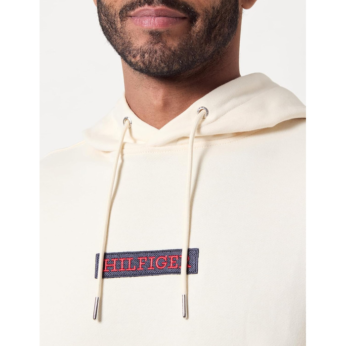 Чоловіча толстовка-худі Tommy Hilfiger Monotype Box Hoody бежевого кольору (Calico), розмір XS