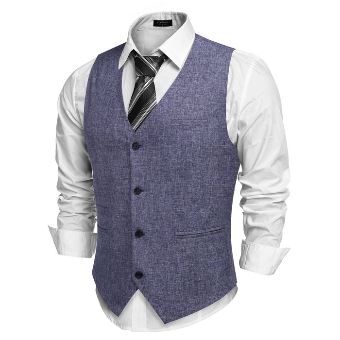 Жилет чоловічий COOFANDY Casual Business Slim Fit, 3XL, Синій