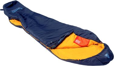 Спальний мішок TAMBU Mumienschlafsack 80x210см - компактний, для літа, осені та зими. Теплий, для кемпінгу, подорожей, фестивалів. Без PFC, синій.