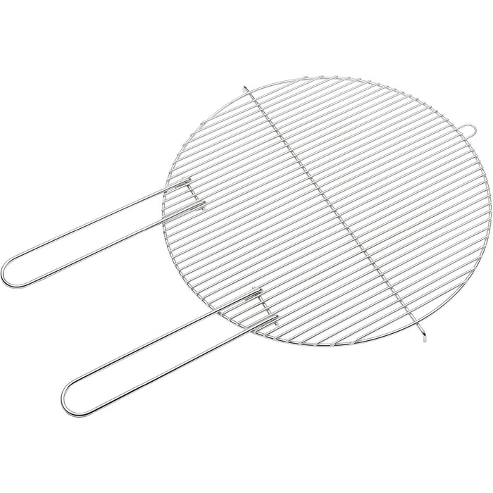 Кругла решітка barbecook 50 см з ручками для вугільного гриля, нержавіюча сталь, легко миється, аксесуар для барбекю
