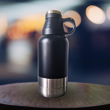 Водяна пляшка для собак TravelBuddy 3-в-1 з мискою та сумкою для перенесення - витоки неможливі, портативна | Поїлка для цуценят та домашніх тварин | Водяні пляшки для собак для подорожей та прогулянок