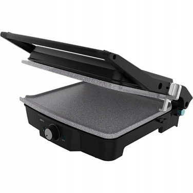 Електричний контактний гриль Cecotec Rock'nGrill, 2000 Вт, сріблястий/сірий