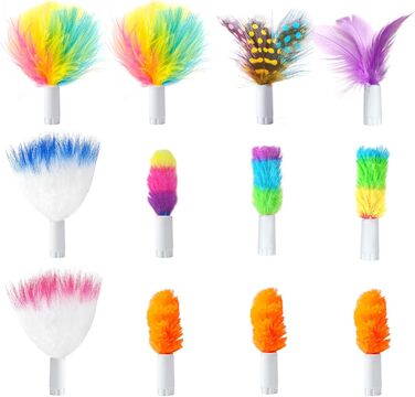 GoldenSun Cat Toy, 3 in 1 Electric Interactive Automatic Toy for Cats, Whack-A-Mole, Fluttering Butterfly, including Ball, USB Rechargeable Cat Teaser with 6 Attachments (Colorful Feathers)