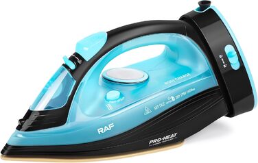 Пароочисник ZStarlite Powersteam Ultra: бездротовий, 2400W, керамічна підошва, антикальк, безперервний пар, вертикальне прасування, самоочищення, 320мл, блакитний