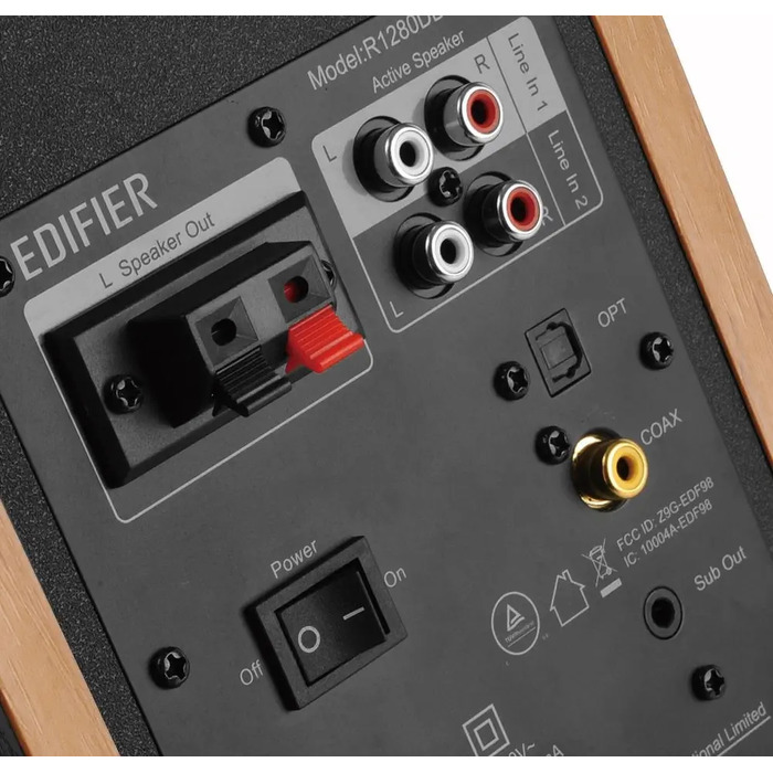 Комплект акустичних колонок 2.0 Edifier R1280DBs, 21 Вт, коричневий