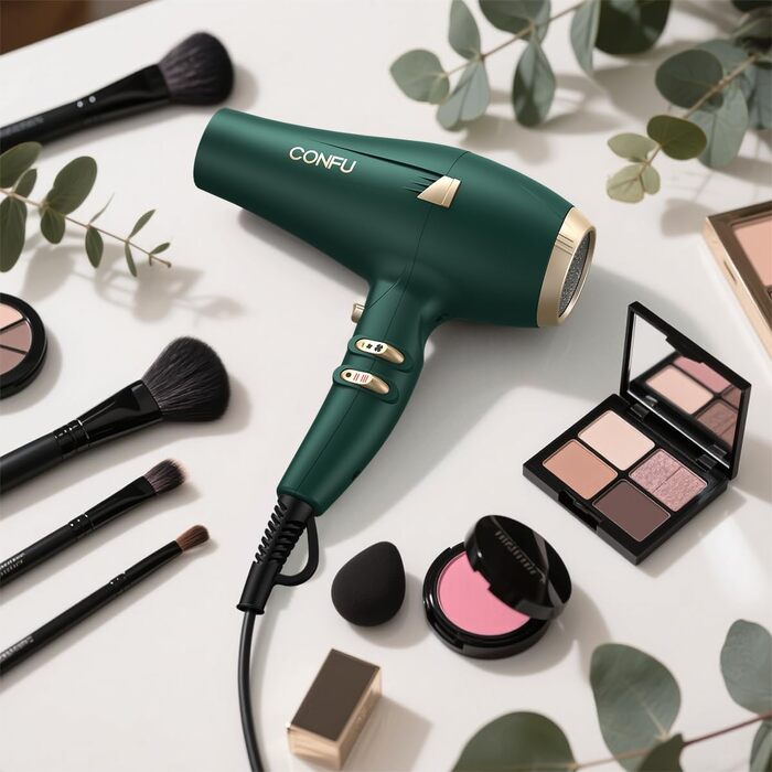 Професійний іонізатор для волосся Föhn: Швидкий фен з іонізацією, 3 режими нагріву, 2 швидкості, насадка-дифузор, 2400W, для дому та салону