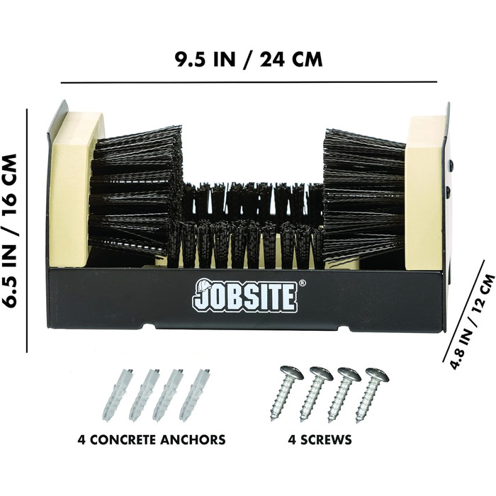 JobSite The Original Boot Scrubber - The Original All-in-1 All-Weather Boot, Shoe Cleaning, Polishing, and Scrub Brush