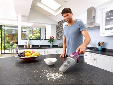 Ручний акумуляторний пилосос BLACK+DECKER Dustbuster 3.6V NVC115JL-QW білий (баклажан)