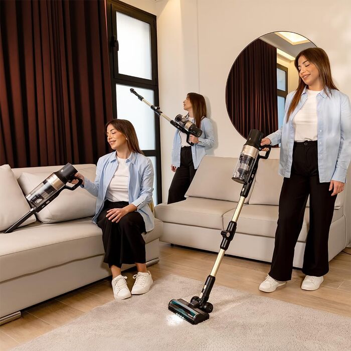 Бездротовий пилосос Cecotec Conga Rockstar 5500 Hurricane Station Flex Max: 220AW, 700W, станція самостійного очищення, 90 хв роботи, антизаплутувальна щітка, гнучкий шланг, циклонна технологія