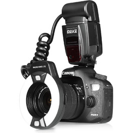 Meike MK-14EXT-C: Макро спалах Ring Lite з LED-лампою для Canon (5D Mark II, 6D, 7D, 50D, 60D, 70D, 550D, 600D, 650D, 700D)