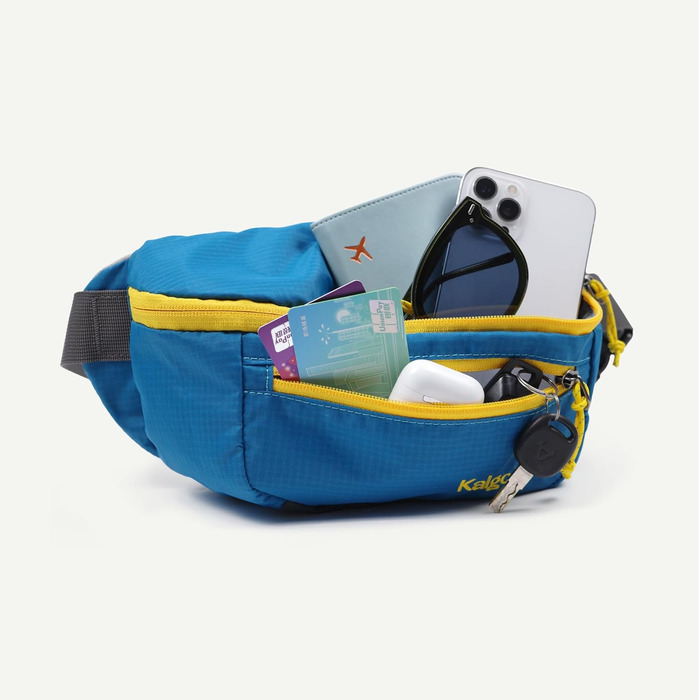 Легка туристична поясна сумка на 2.5л, водонепроникна, для жінок та чоловіків (різдвяна серія), колір: Бриз Блакитний