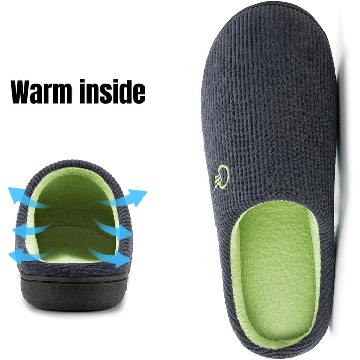 Тапочки домашні Mishansha для чоловіків та жінок, зимові, з memory foam, розмір 36-47, комфортні, сірі та темно-сині