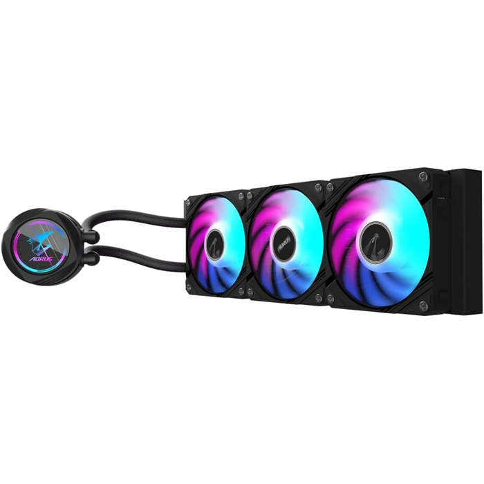 Система водяного охолодження CPU GIGABYTE AORUS WATERFORCE II 360 Ice - білий корпус, 3 вентилятори 120mm ARGB, сумісна з Intel LGA 1851 та AMD AM5